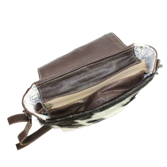 Myra Bags Teal Flowers Aztec Cowgirl Conceal Carry Leather Cross Body Bag - Picture 7 of 9